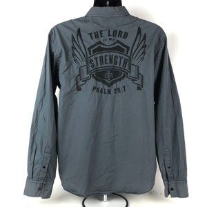 Strength Shirt Mens Large L Long Sleeve Button‎ Up Western
